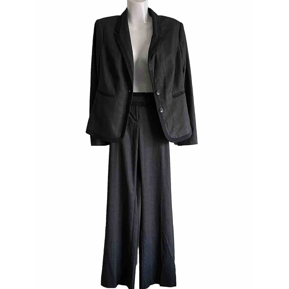 Women's The Limited Two-Piece Two Toned Gray 2 Button Front & Pockets Sz Sm EUC